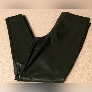Loft Black Faux Leather High Rise Legging Faux Leather